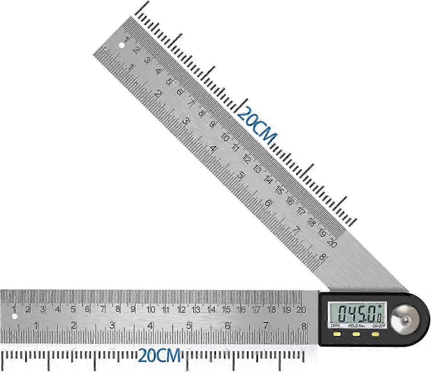 Digitaler Neigungsmesser Edelstahl Winkelmesser Lineal - 0-360 Winkelmesser mit LCD-Display