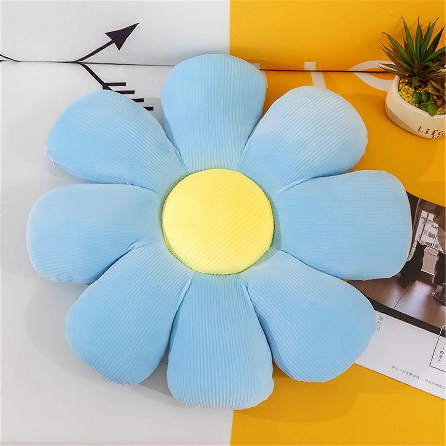 Flower Shape Cushions Pack of 2, Soft Plush Decorative Floor Chair Cushions for Seating, Cuddly Fluffy Design