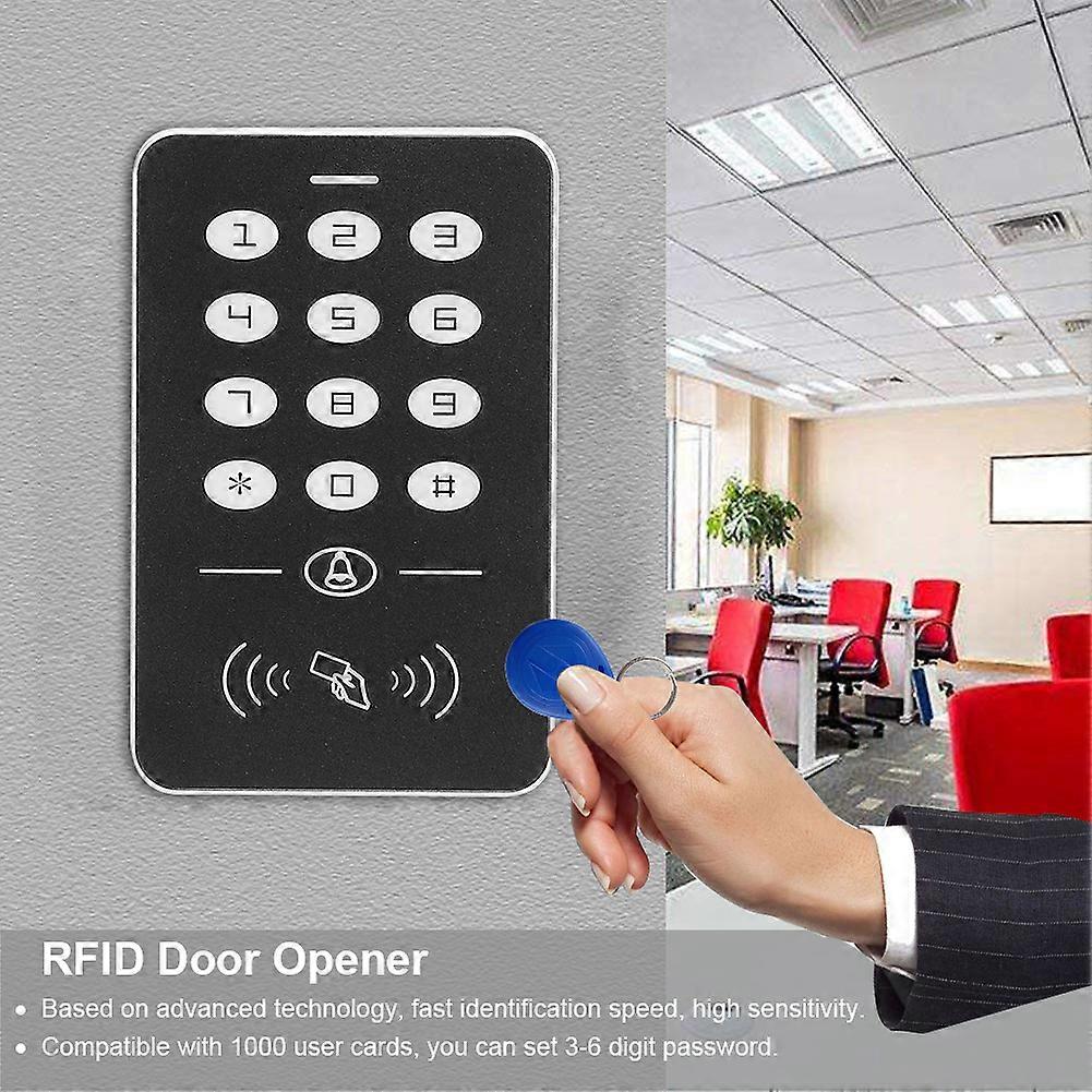 A1 Waterproof RFID Card Reader Access Controller with 10 Tags, 1000 Users, 11.5x7.3x2cm
