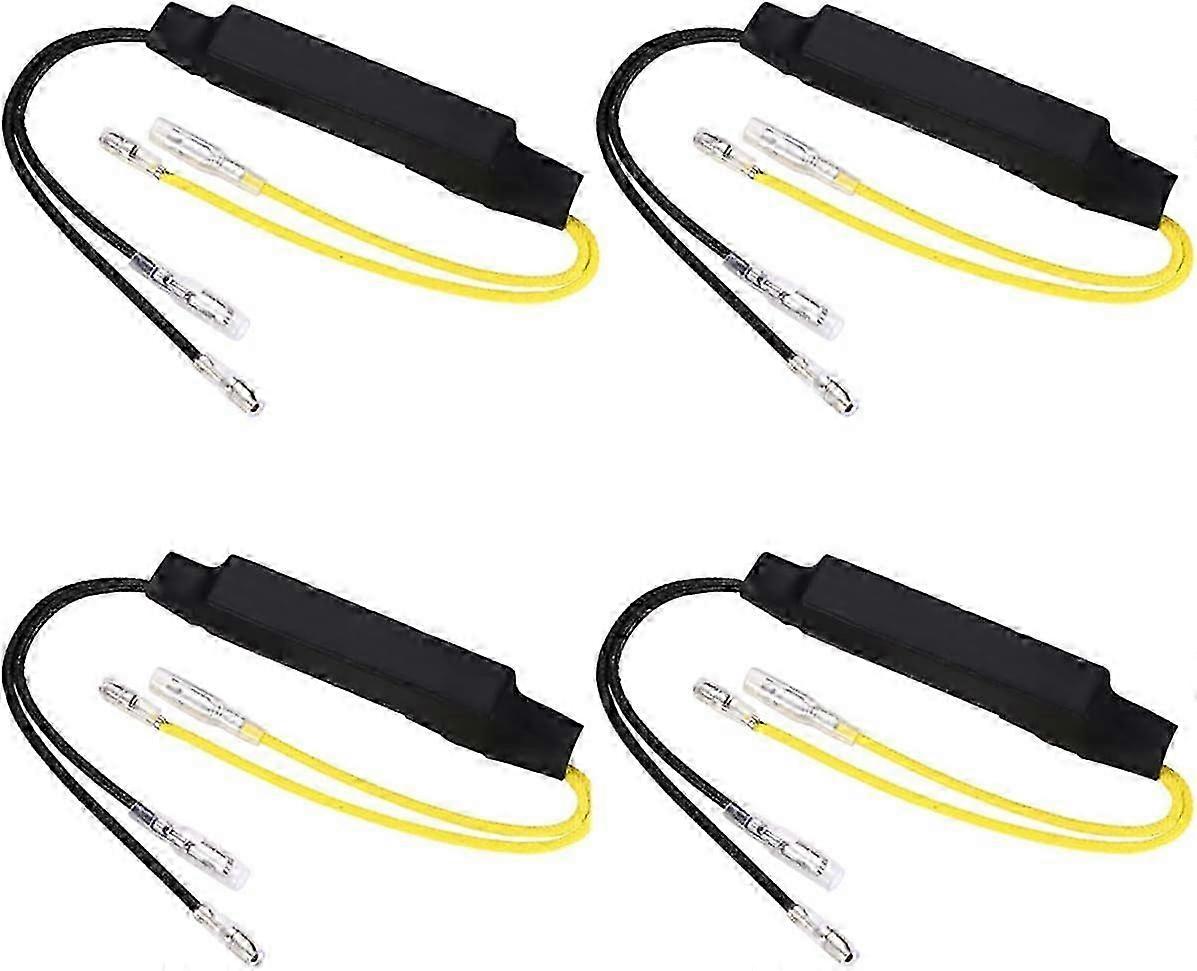 4X Universal Motorcycle Turn Signal Light 12V 21W LED Indicator Load Resistor Adapter Flasher Motorcycle Error Fix 2025