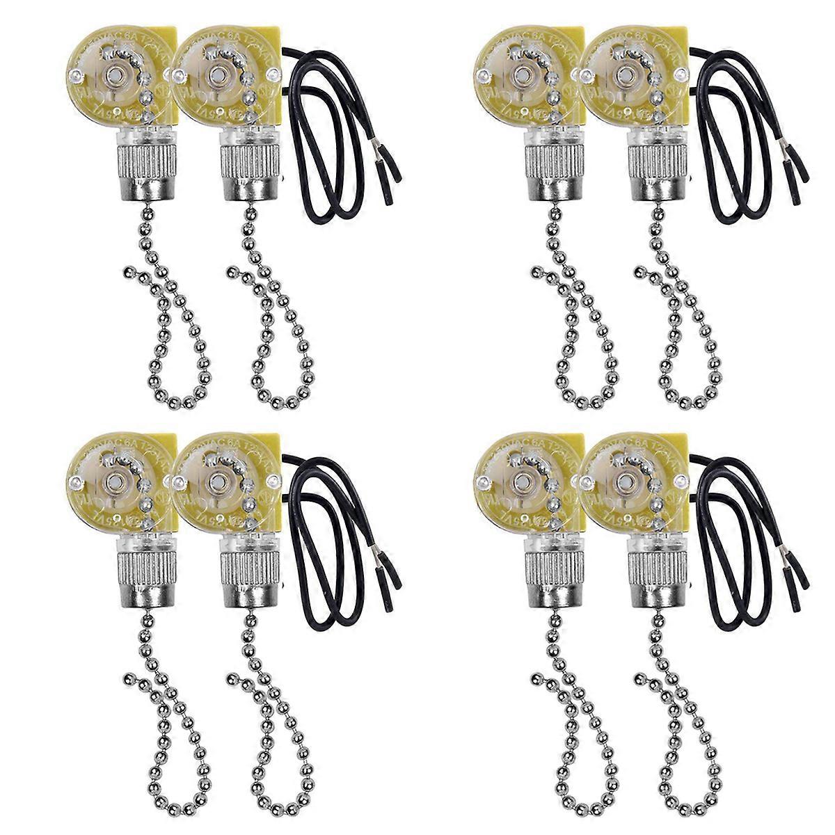 Ceiling Fan Light Switch ZE-109 Two-Wire Light Switch with Pull Cords for Ceiling Light Fans Lamps 2