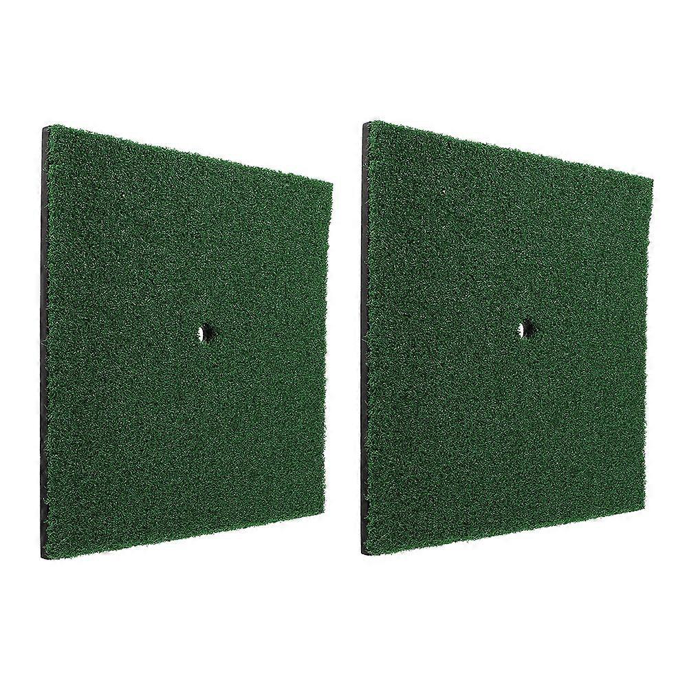Golfing Practice Mat for Backyard Home Use Durable Synthetic Green All Skill Levels 2pcs