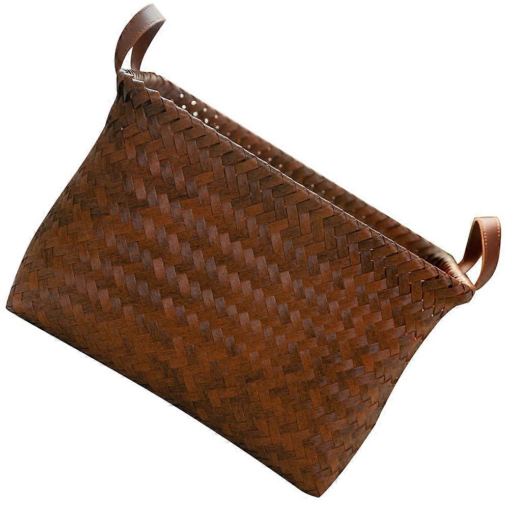 Woven Dirty Clothes Basket Imitation Rattan For Living Room 38X26X20CM 1Set