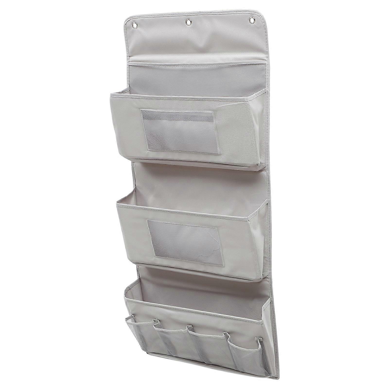 Duvar Düzenleyici Oturma Odası Yatak Odası Çalışma Odası için Dikdörtgen Asma Cepler 90x40 cm Gri Polyester Dayanıklılık 1 Paket