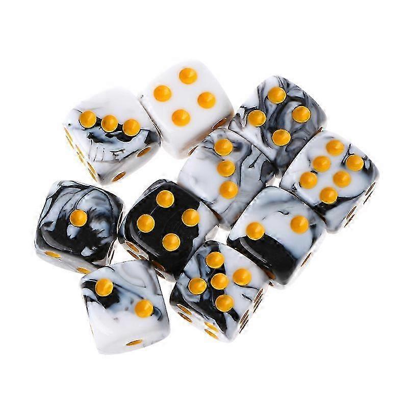 10pcs 12mm Transparent Cube Coin Rond Table Jeu Dés