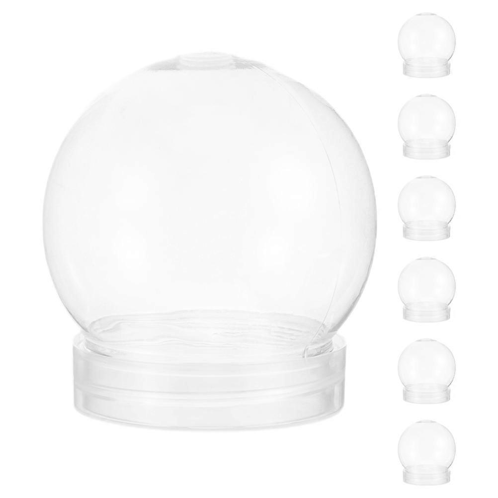 Clear Plastic DIY Snow Globe Set with Screw Cap – Reusable Craft Supply for Custom Christmas Ornaments, Halloween Decorations, and Festive Creative