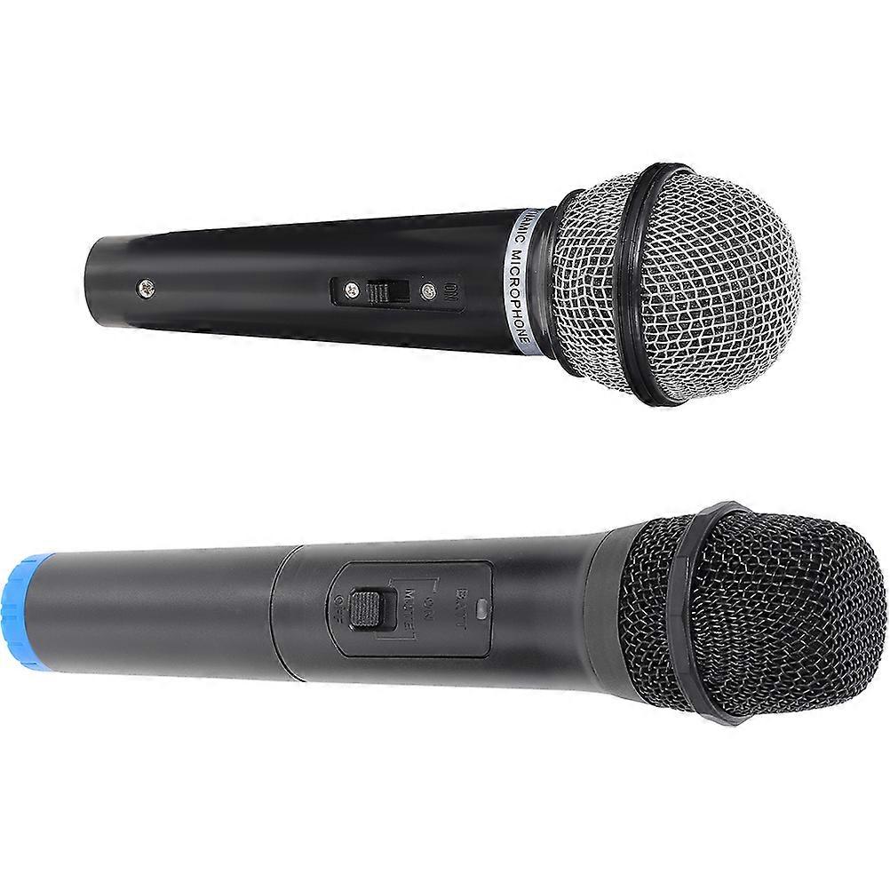 2pcs Lightweight Portable Fake Microphone Model for Stage Performances and Parties