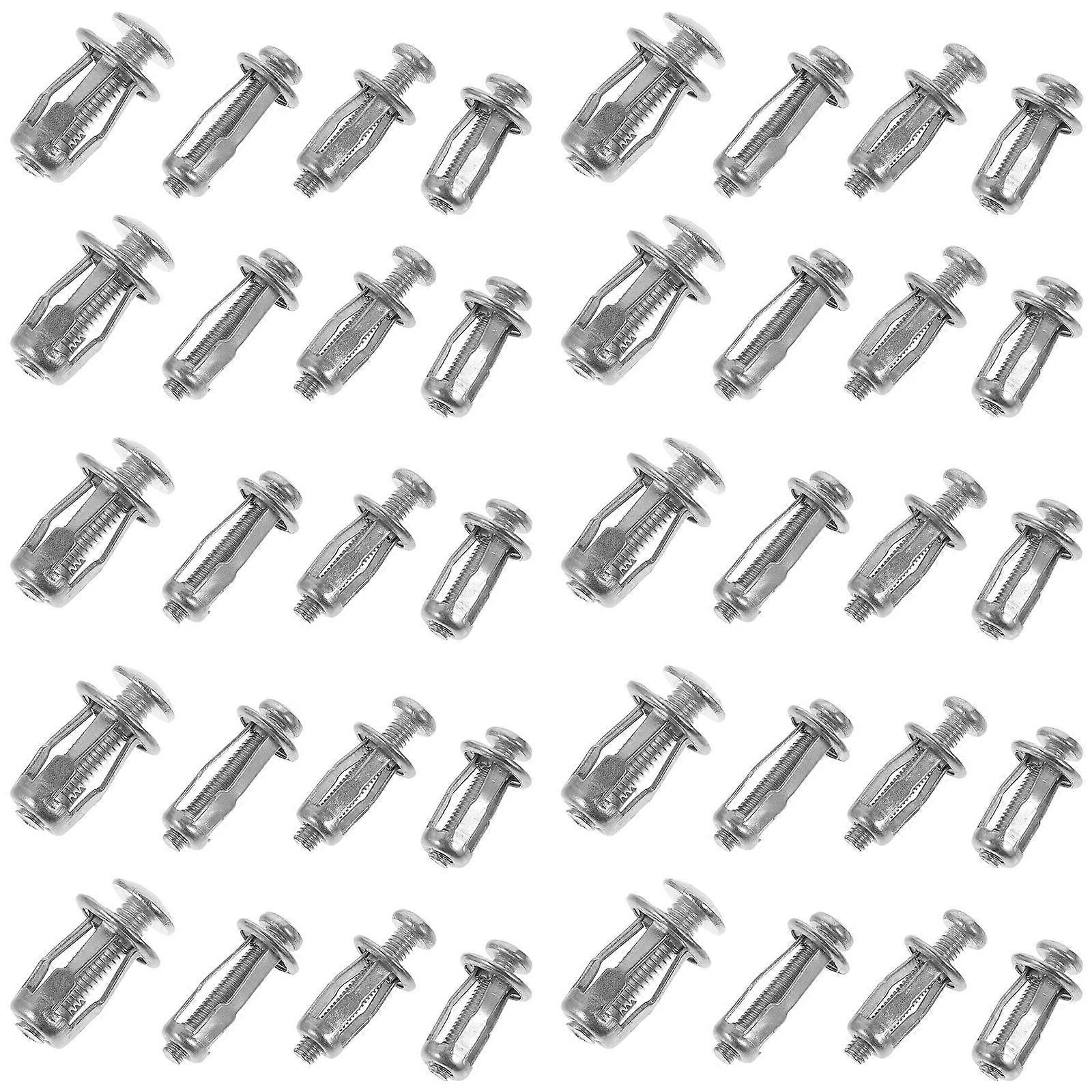 Threaded Screw Nuts Bolt and Nut Set 2.00X1.10X1.10cm 40 Sets