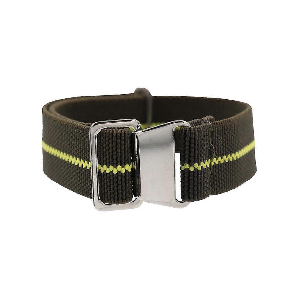 Unisex Nylon Strap Watch Band Elastic Comfort 20mm Green For Men 1Set