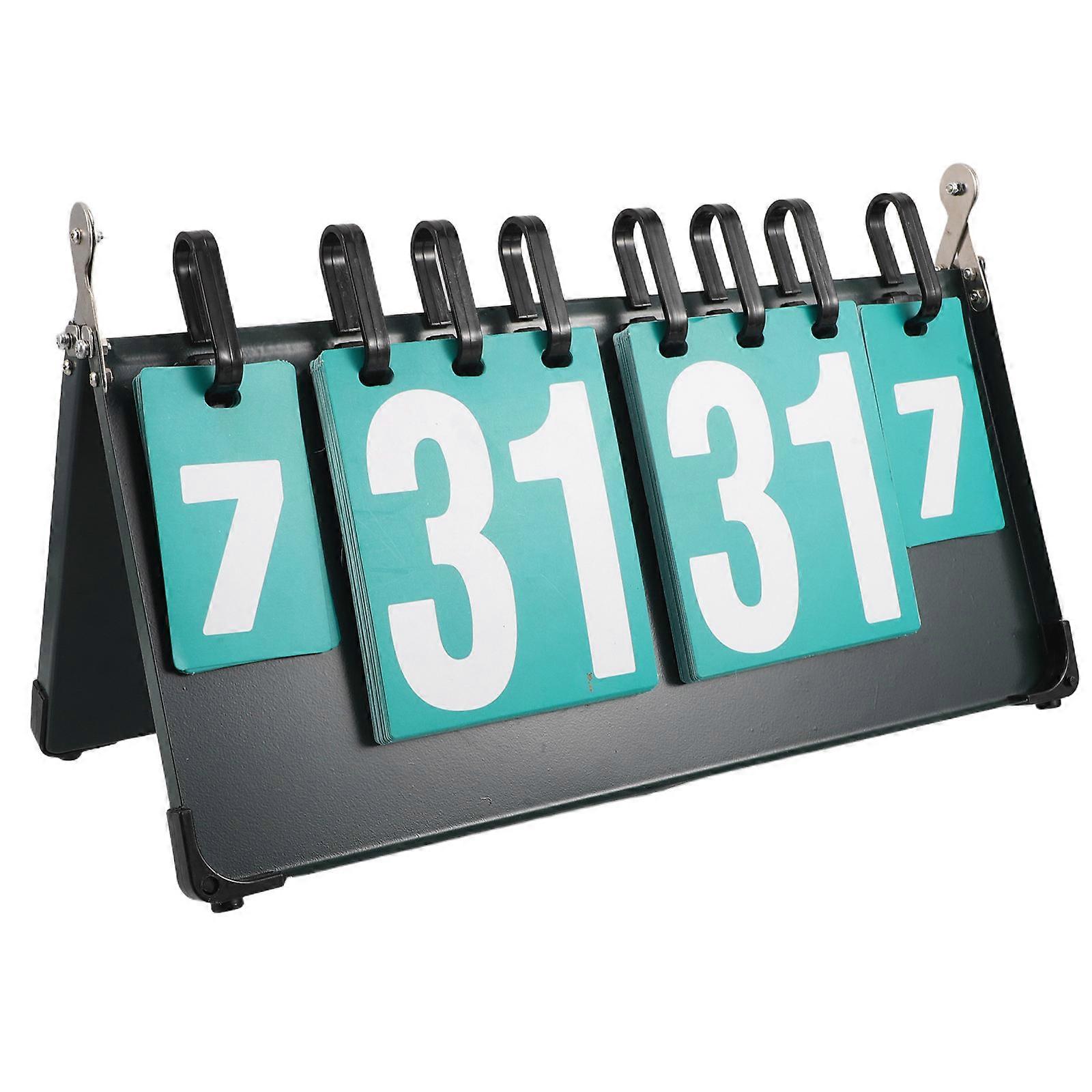 Flip Scoreboard Numbers Portable Flip Scoreboard Tabletop Scorekeeper Rectangular Shape For Table Tennis Volleyball 14.8X8.3X1.0in 1Pcs