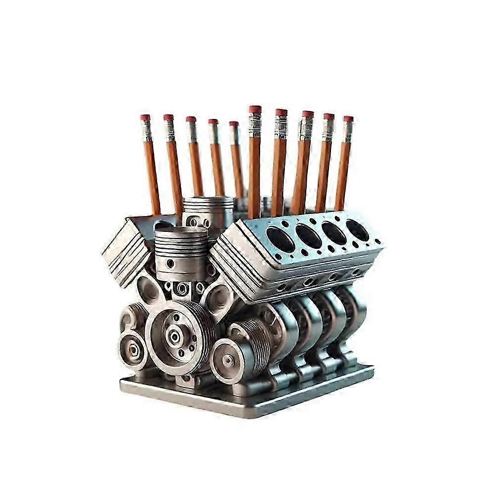 Pen Holder with V8 EngineUnique Desk Organizer Pen Pencil Table trim designed