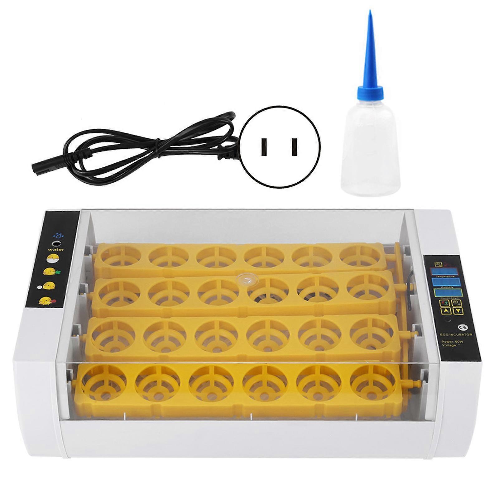 24 Eggs Incubator Temperature Control Digital Automatic Chicken Chick Duck Hatcher US Plug 110V