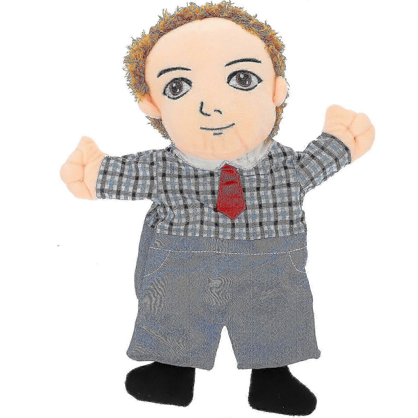 Cartoon Plush Mom Hand Puppet for Storytelling and Playtime with Toddlers