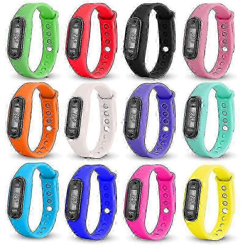 Fitness Step Counter Watch with LCD Display for Adults and Kids-JC