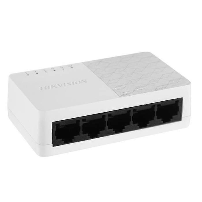 Hikvision DS-3E0505D-O 5-Port Gigabit Ethernet Nicht verwalteter Netzwerk-Switch Schwarz/Weiß