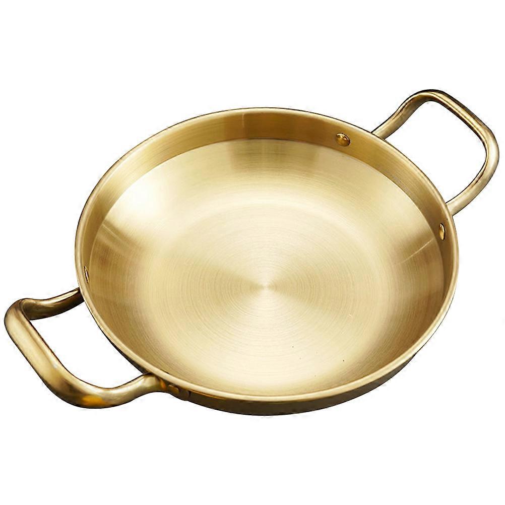 Here's a well structured product description for the **Stainless Steel Small Hot Pot With Double Ear Handles**, ideal for Korean ramen, noodles, and