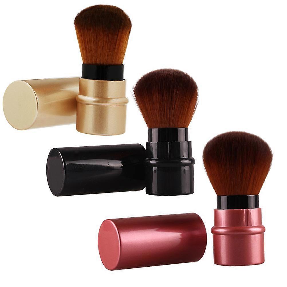 Retractable Foundation Brush Portable Cosmetic Tools Accessories For Makeup Application 3Pack