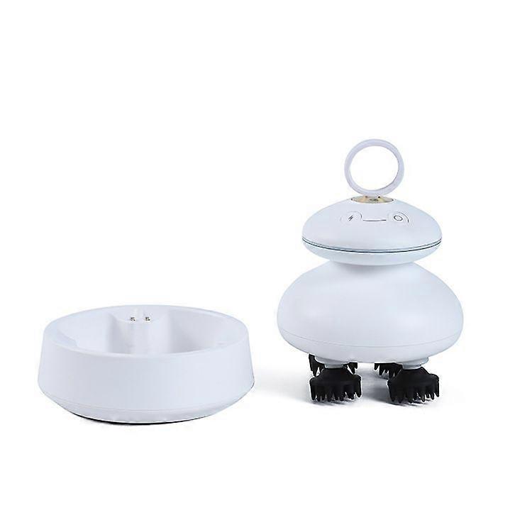 K117 Scalp Massager with EMS & Red Light Therapy - Rechargeable 1100mAh, IPX7 Waterproof, 5 Modes for Head Relaxation
