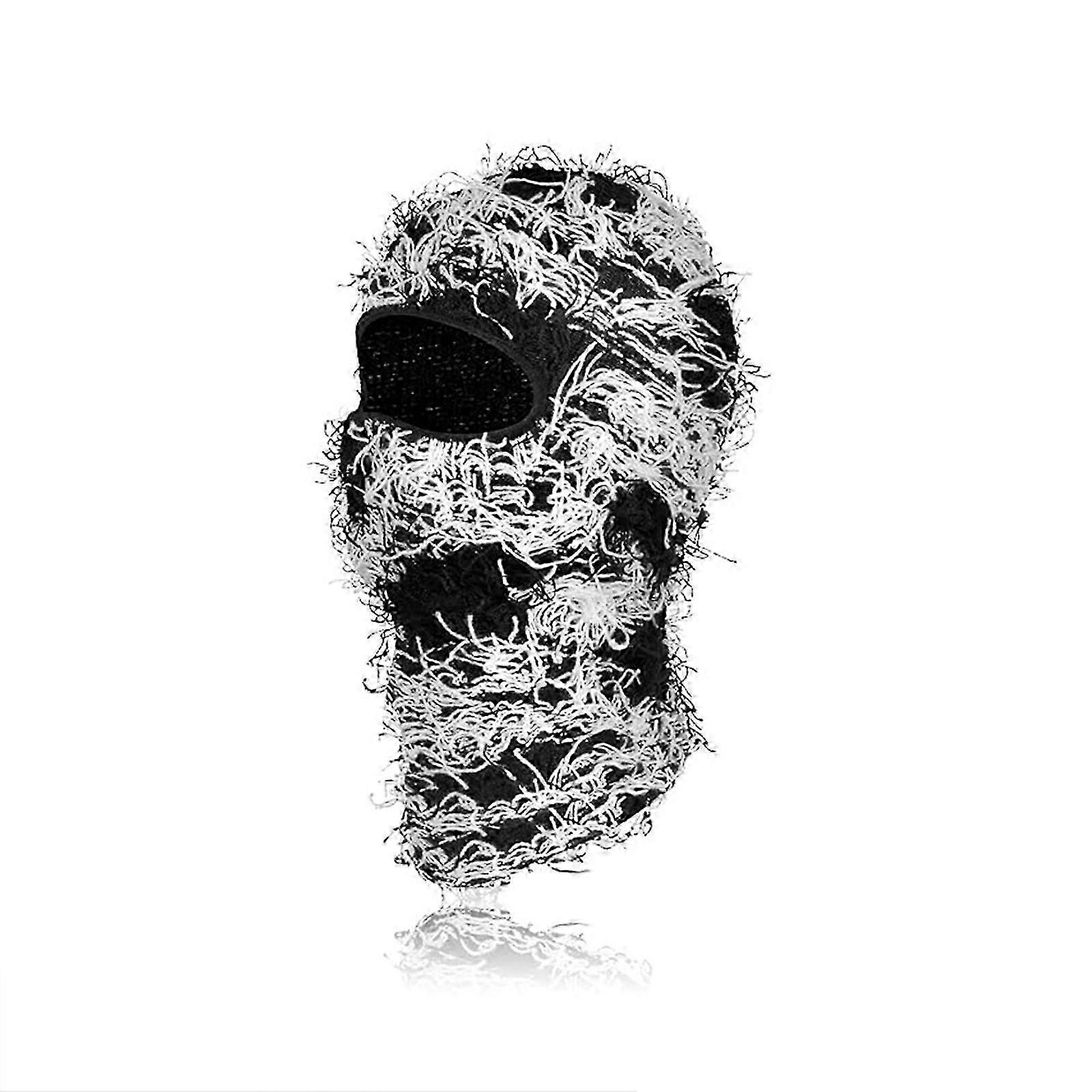 ディストレストバラクラバフルフェイススキーマスククールニットバラクラバ防風スキーマスク男性女性用寒い天候