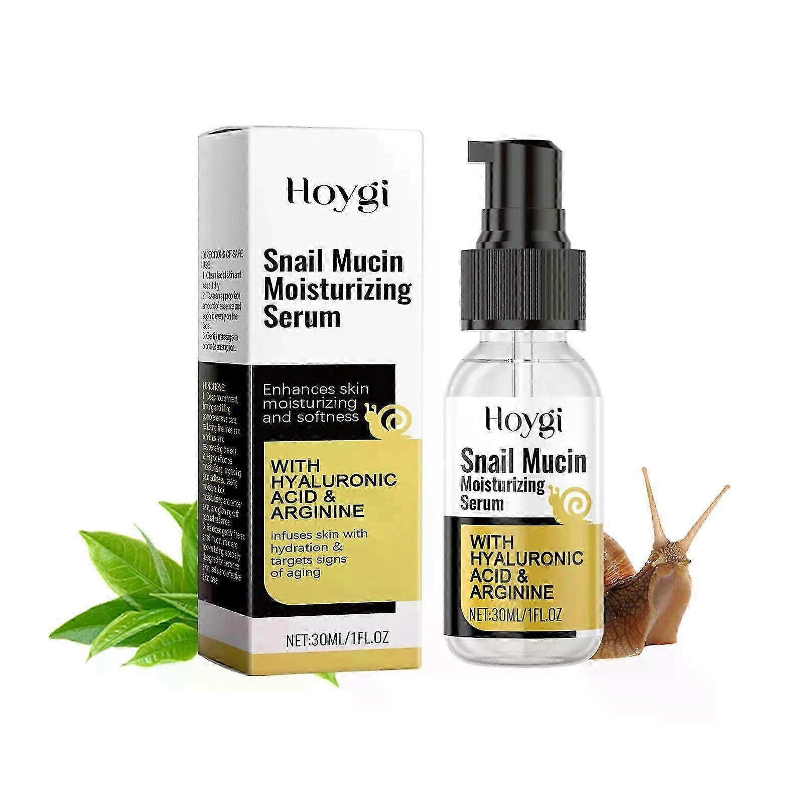 Snail Mucin Serum for Face, Face Serum with Hyaluronic Acid, Firming & Anti-Aging Face Serum,Lightweight, Fast-Absorbing & Non-Sticky