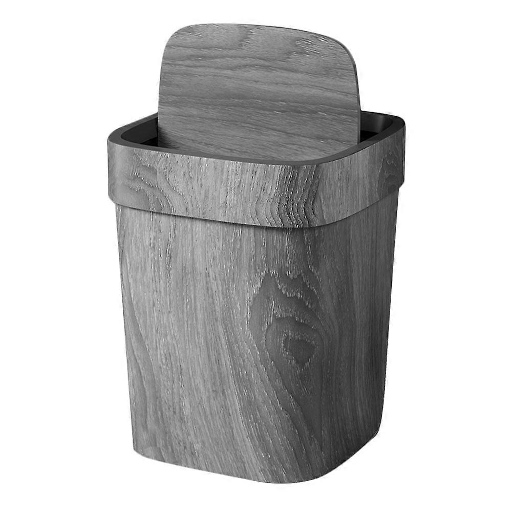 Retro Design Trash Can With Lid For Home Use Living Room Kitchen Odor Containment 1Pcs