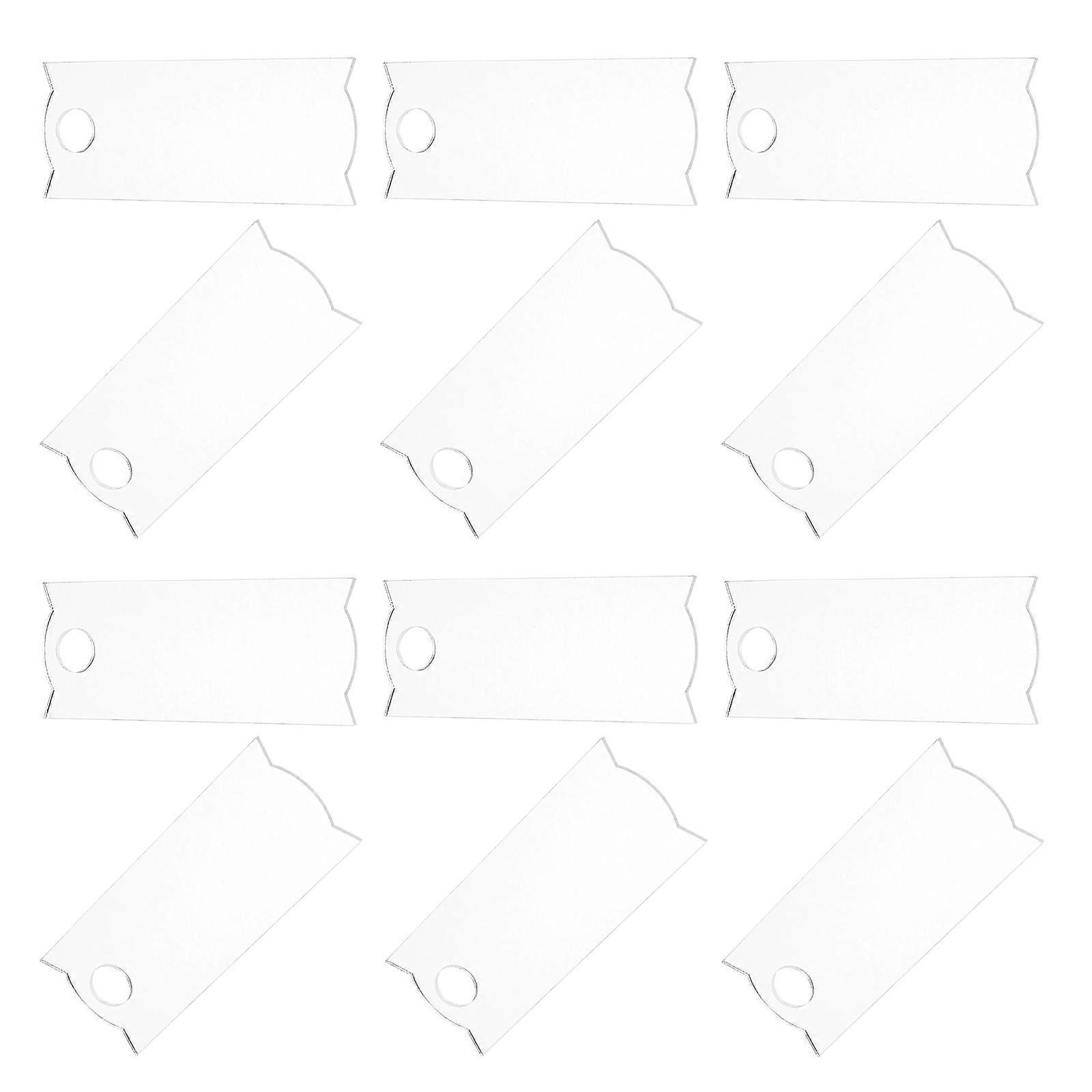 Tumbler Name Plate Card-Shaped DIY For Water Bottle Lid Personal Use 12Pcs