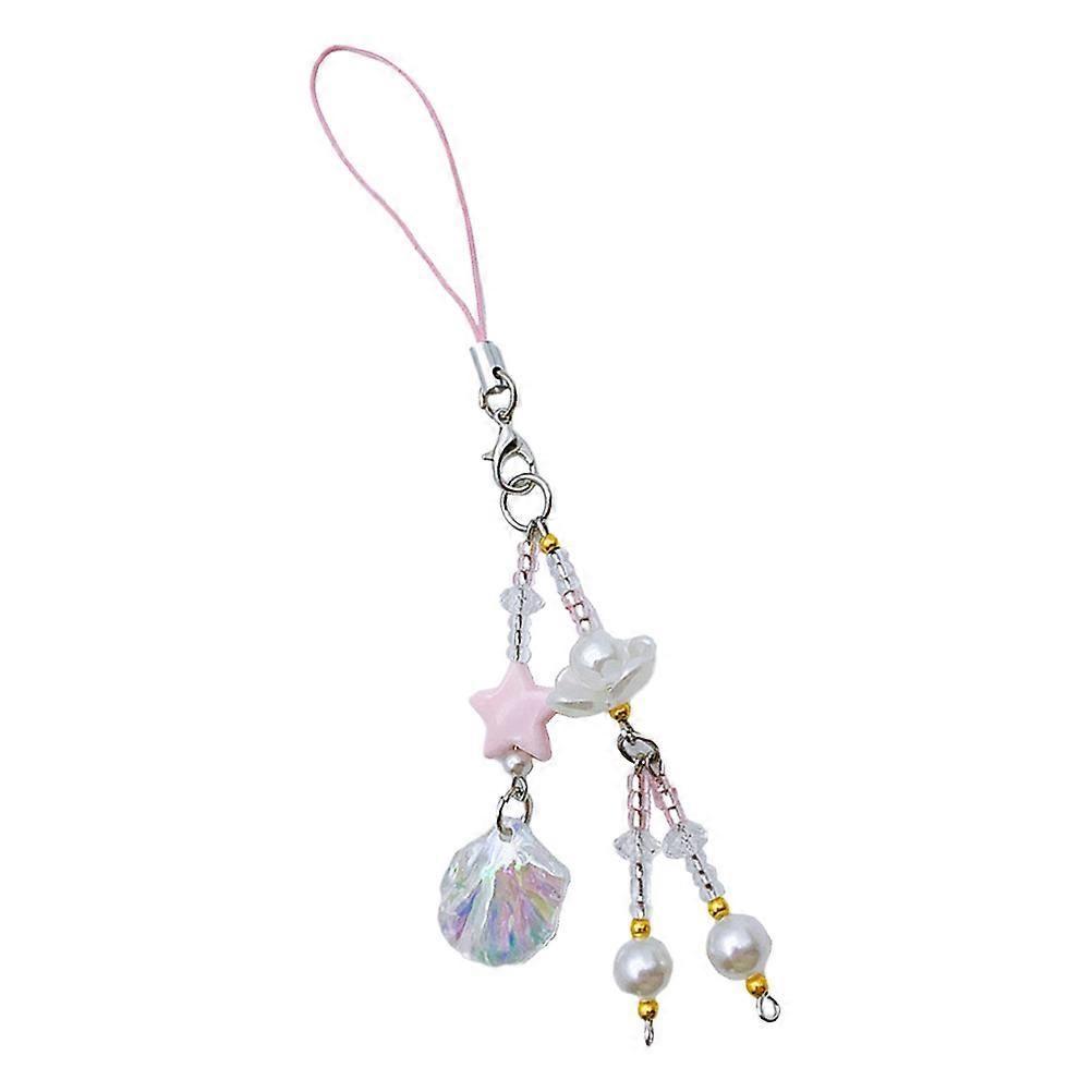 Phone Charm Shell Beaded Phone Charm Chain for Decoration