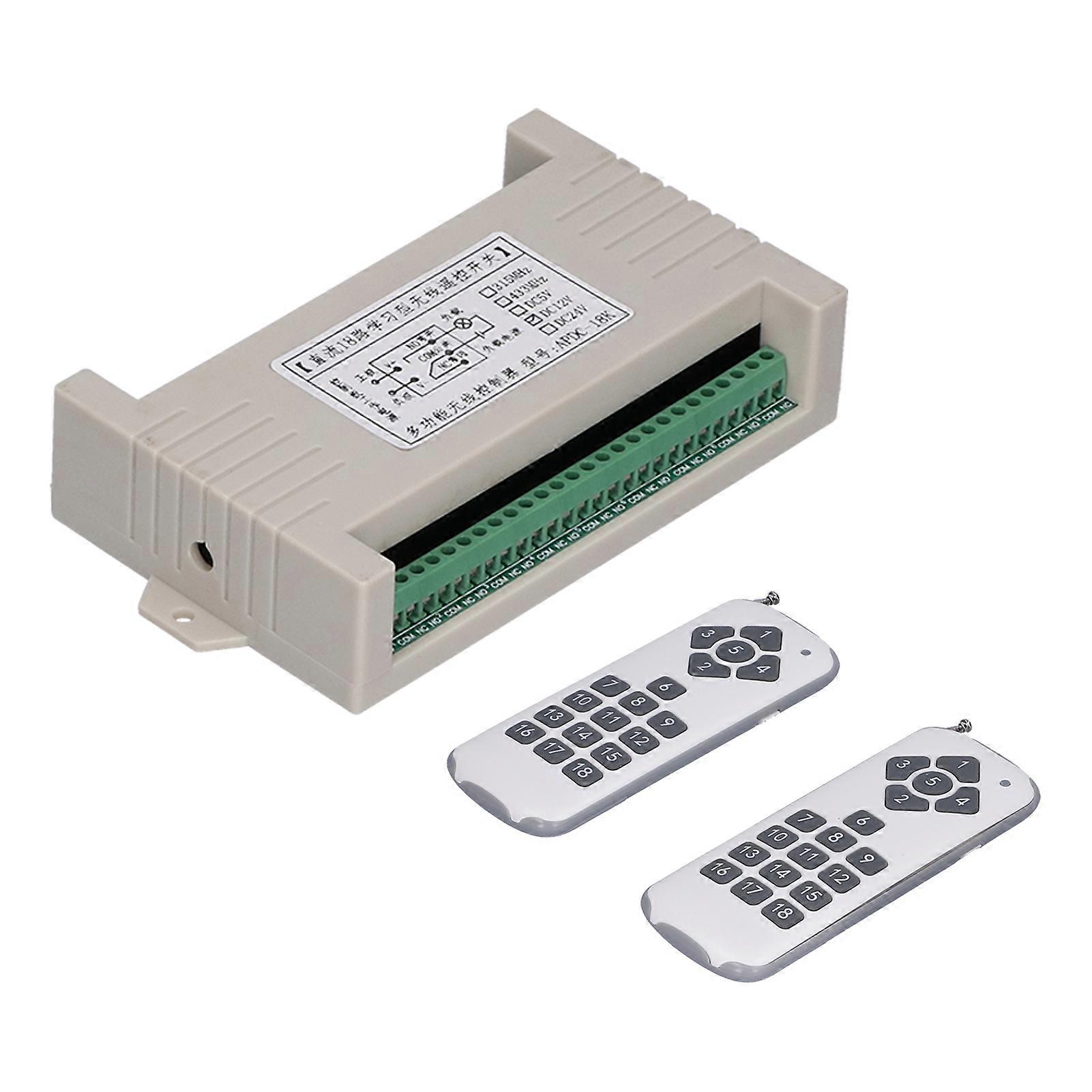 Remote Control Relay Switch Wireless Transmitter 18 Way 1000metres for Motor APDC‑18K