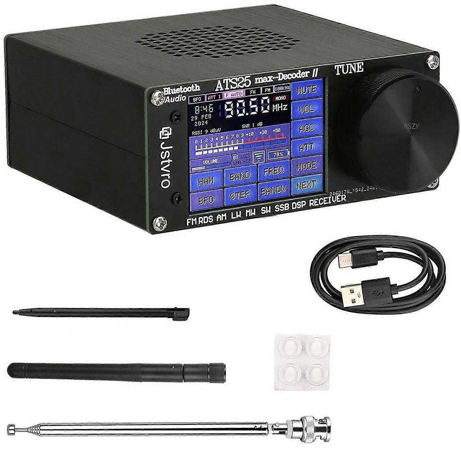 ATS25 Max Decoder II Si4732 Radio Receiver with Enhanced 4000mAh Battery & Multi-Mode Support