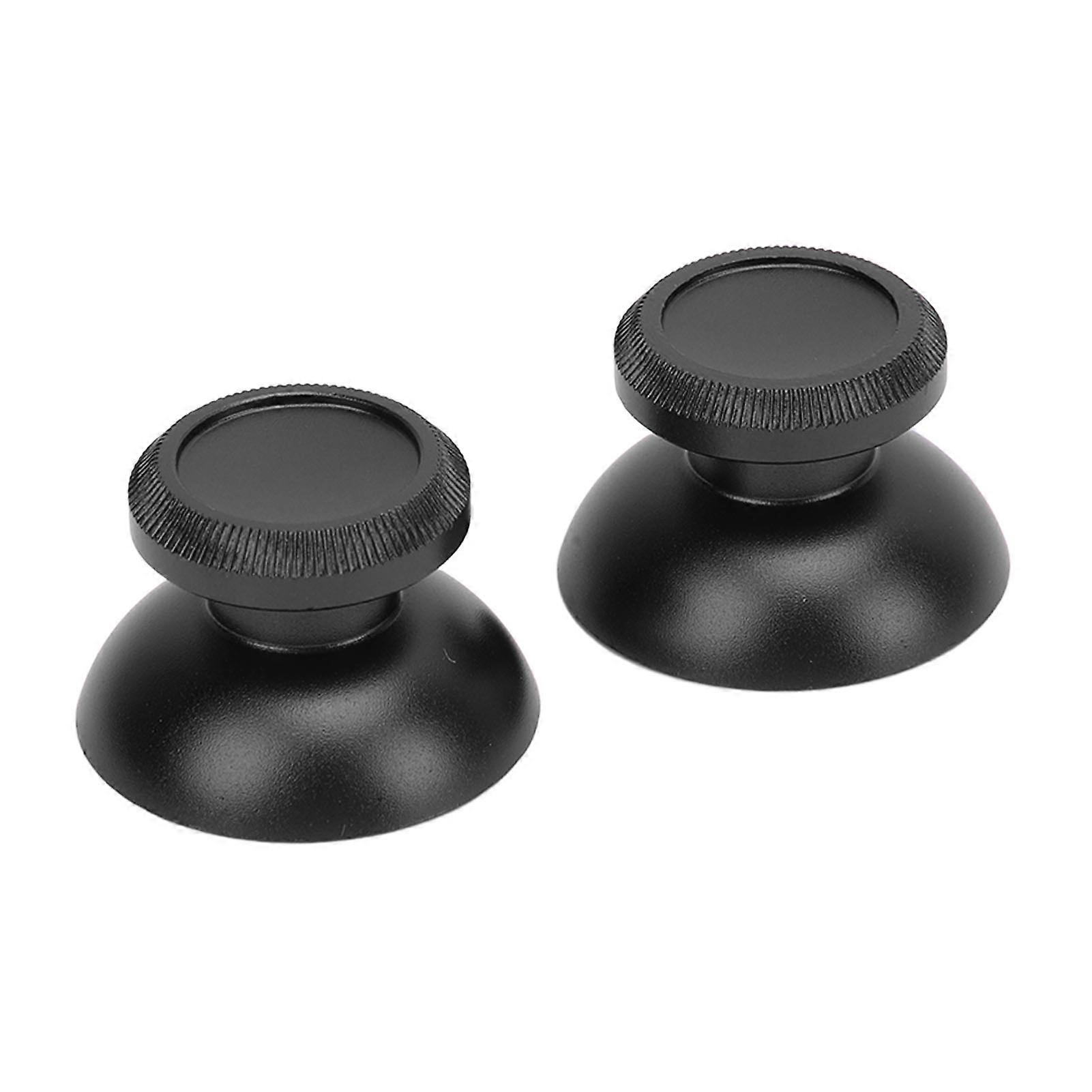 Upgrade Your Gaming: Black Aluminum Alloy Thumbstick Caps for Console Controllers