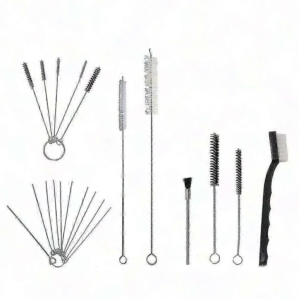 17-Piece Multi-Function Cleaning Tool Set with Spray Nozzle, Lance, Needle, and Brush for Versatile Maintenance and Repair Tasks