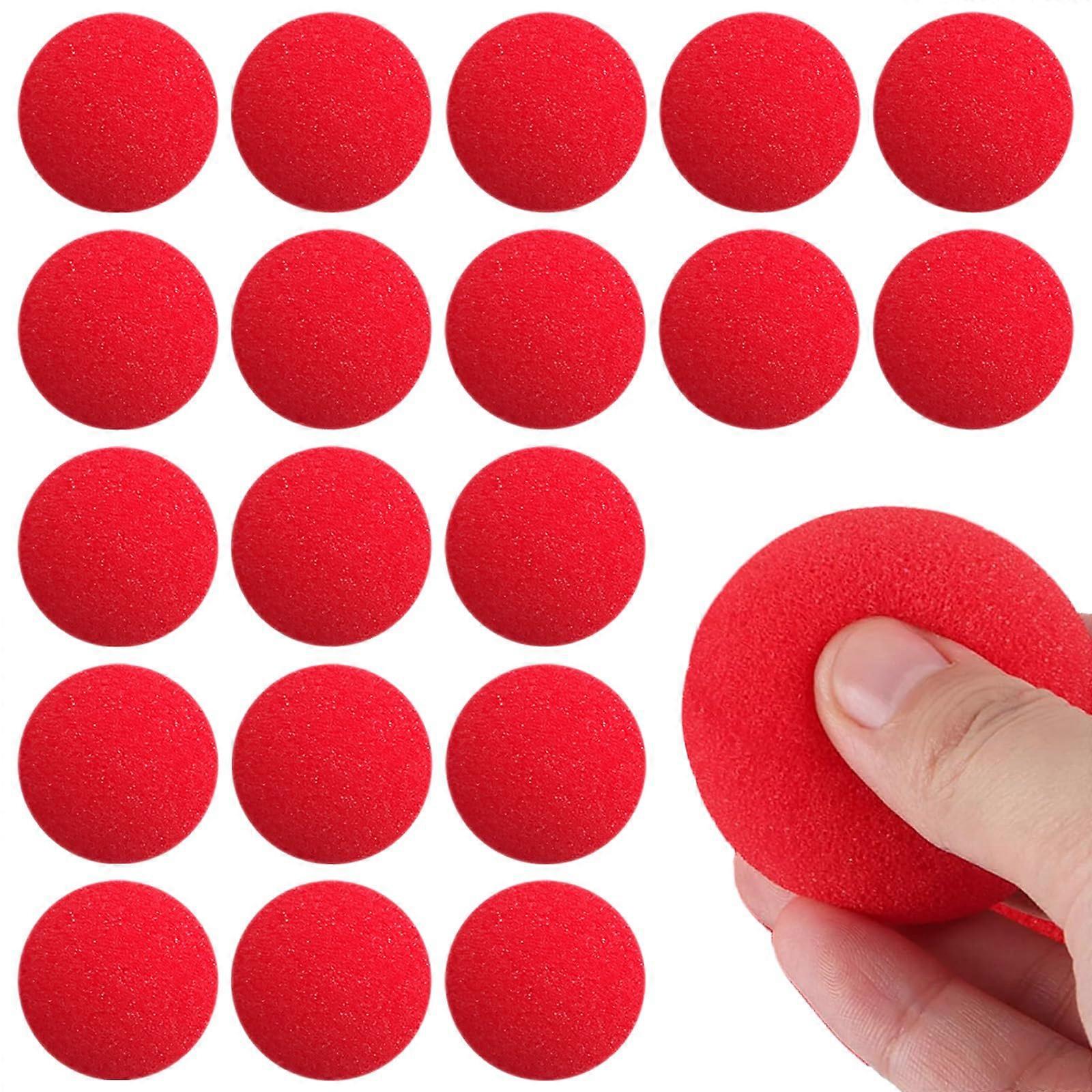 Red Sponge Balls Pack of 20, 4.5 cm Soft Foam Balls for Halloween Magic Tricks and Party Entertaining