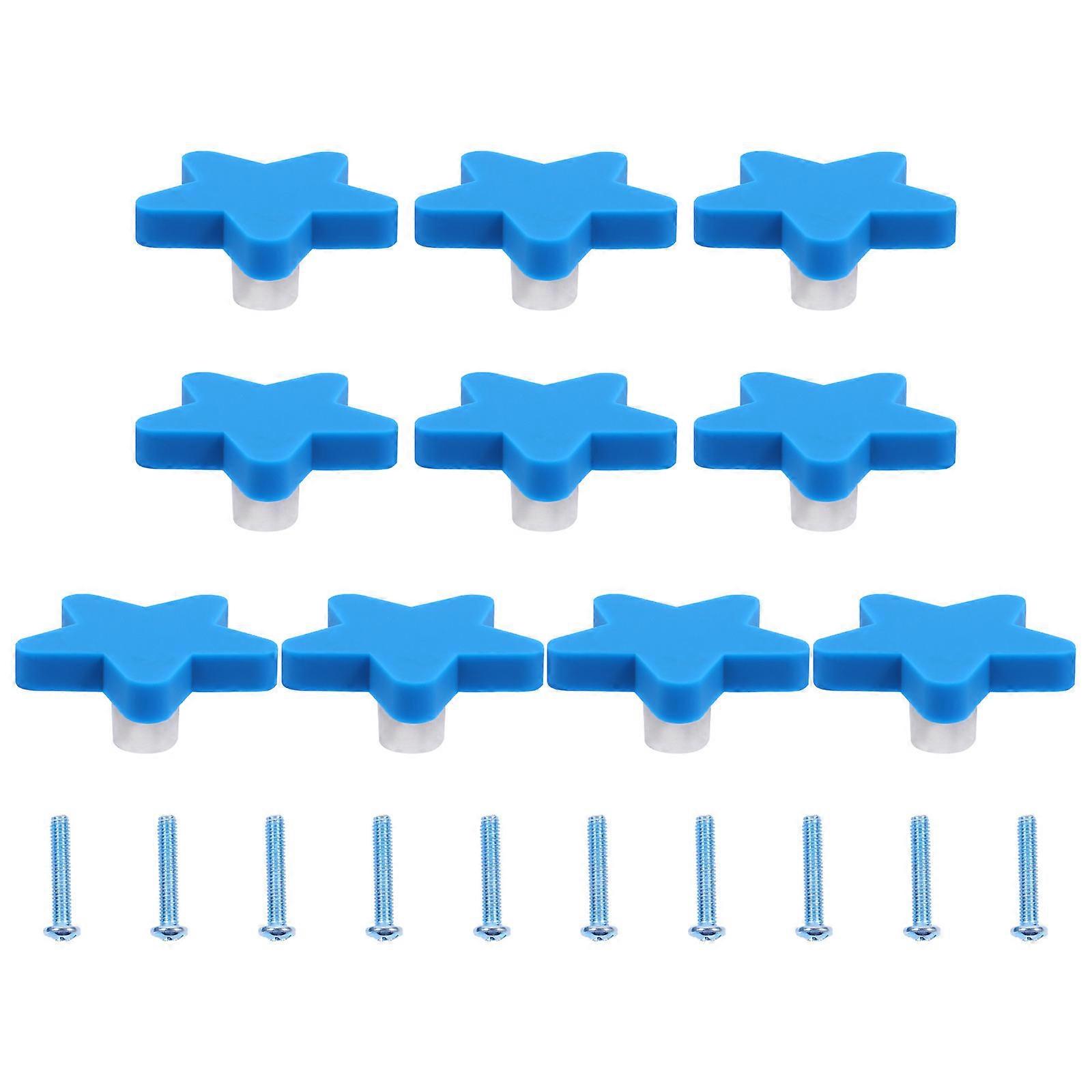 Drawer Knobs Solid Color Furniture Zinc Alloy Safe Practical 10Pcs