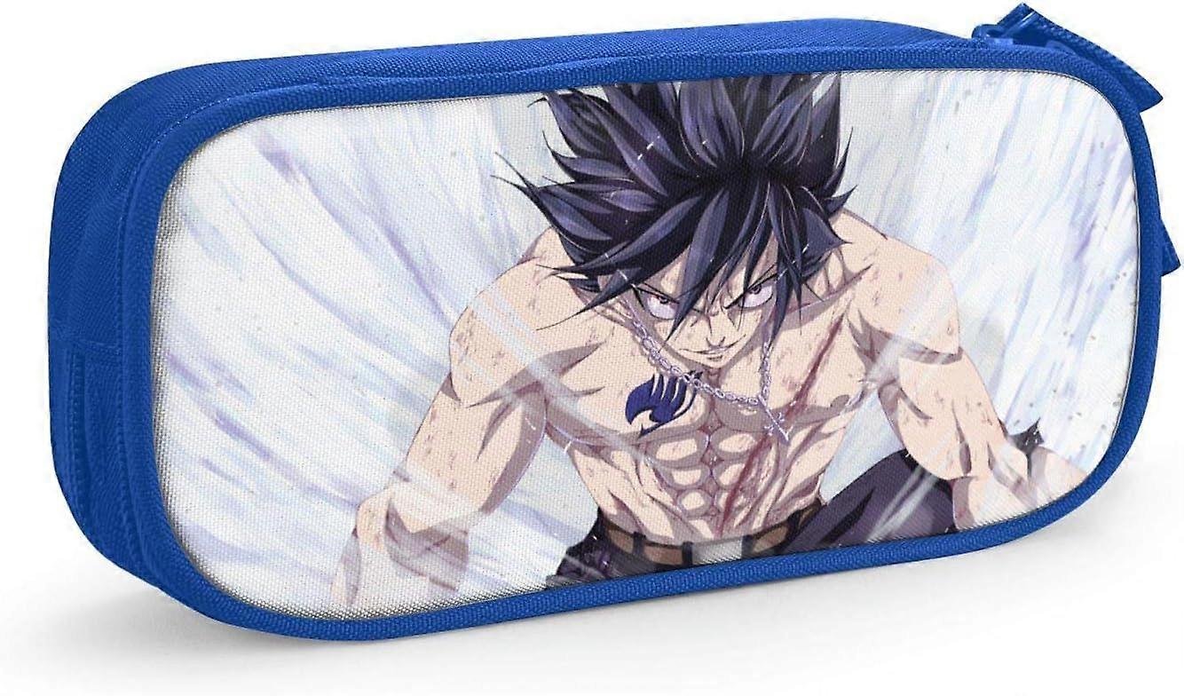 f1304 Fullbuster Gray Pencil Case with Magnetic Closure - Quick-Access Design for Pens, Sticky Notes, Paper Clips u1304