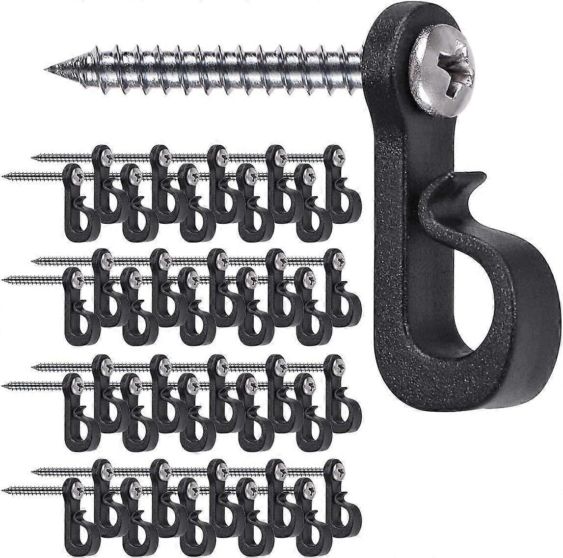 HG 40-Pcs Christmas Light Hooks With Phillips Screws For Garage Year Outdoor Party