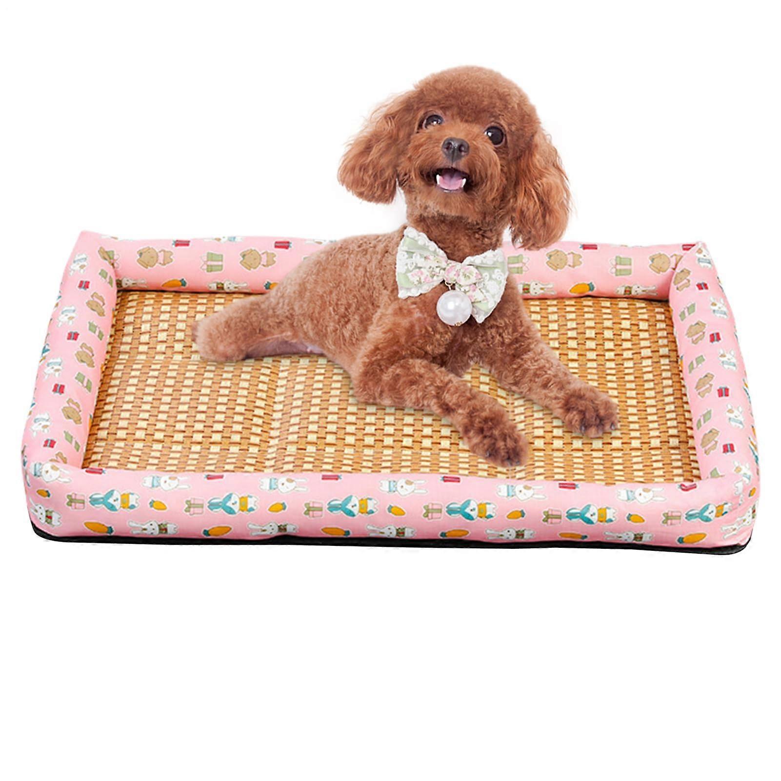 Dog Cooling Mat - Breathable Self-Cooling Pad for Puppies - Scratch-Resistant Small Pet Mat with Non-Slip, Washable Surface