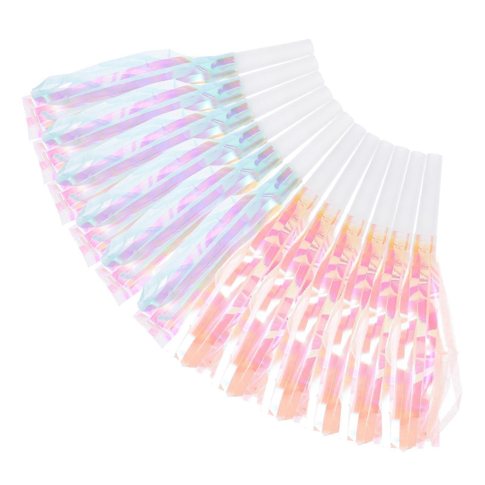 12pcs Assorted Color Plastic Whistle Horns for Party Fun Lightweight Portable Birthday Noisemakers