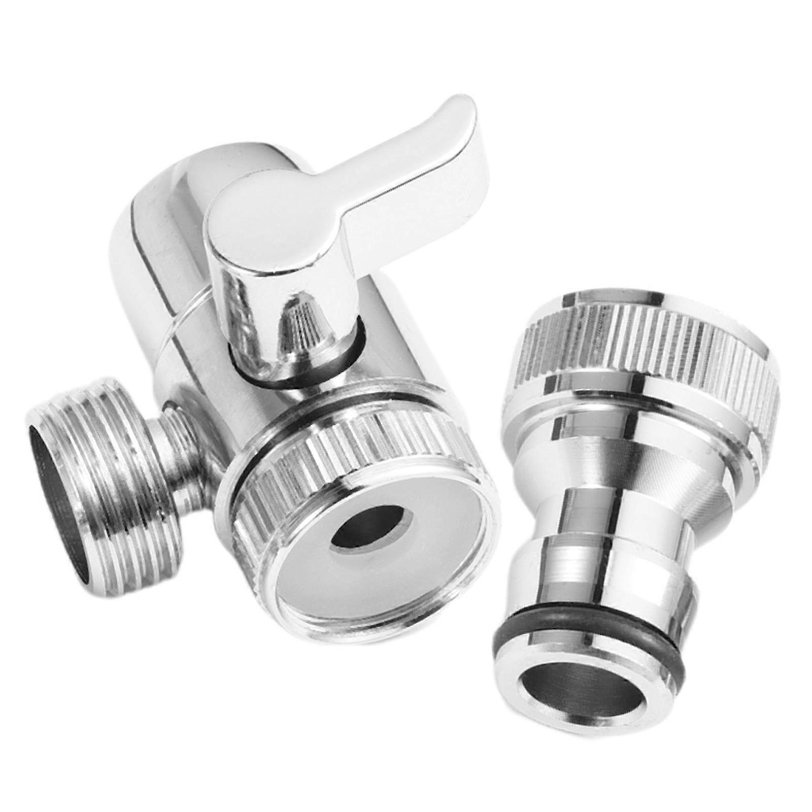 Water Hose Quick Connector Durable Usage Copper Material Inlet Pipe Adapter for Home Use 2Pcs
