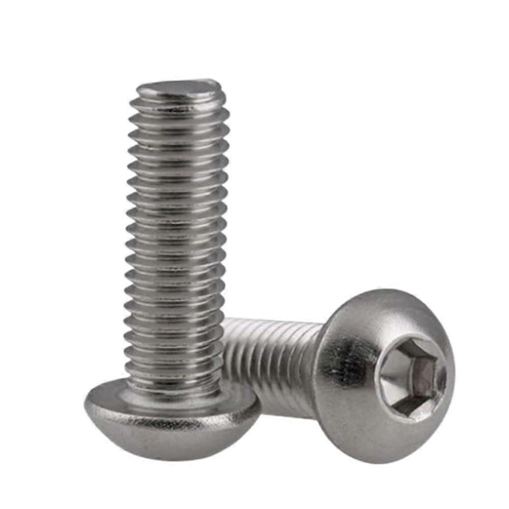 ISO7380 M2 M3 M4 M5 M6 M8 304 A270 stainless steel hex socket button head screws 12MMM3 50PCS