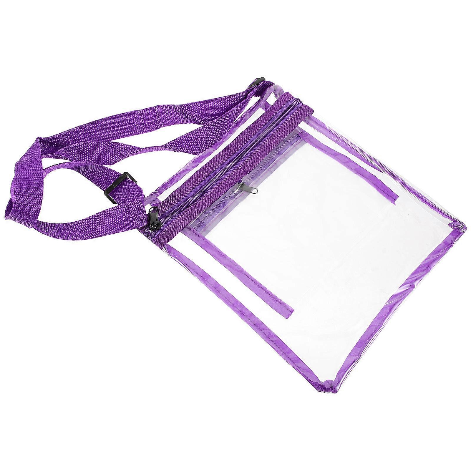 Transparent Purse Clear Clutch for Storage Portable Clear Purse Purple