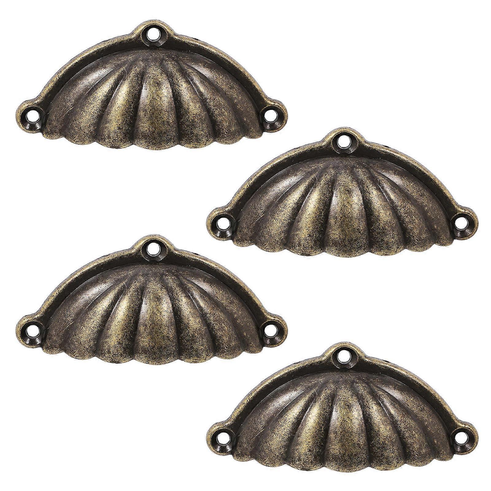 Dresser Drawer Pulls 1 Set Of Vintage Cabinet Knobs Drawer Handles Black 8.30X3.70X1.90CM Easy Installation 4Pcs