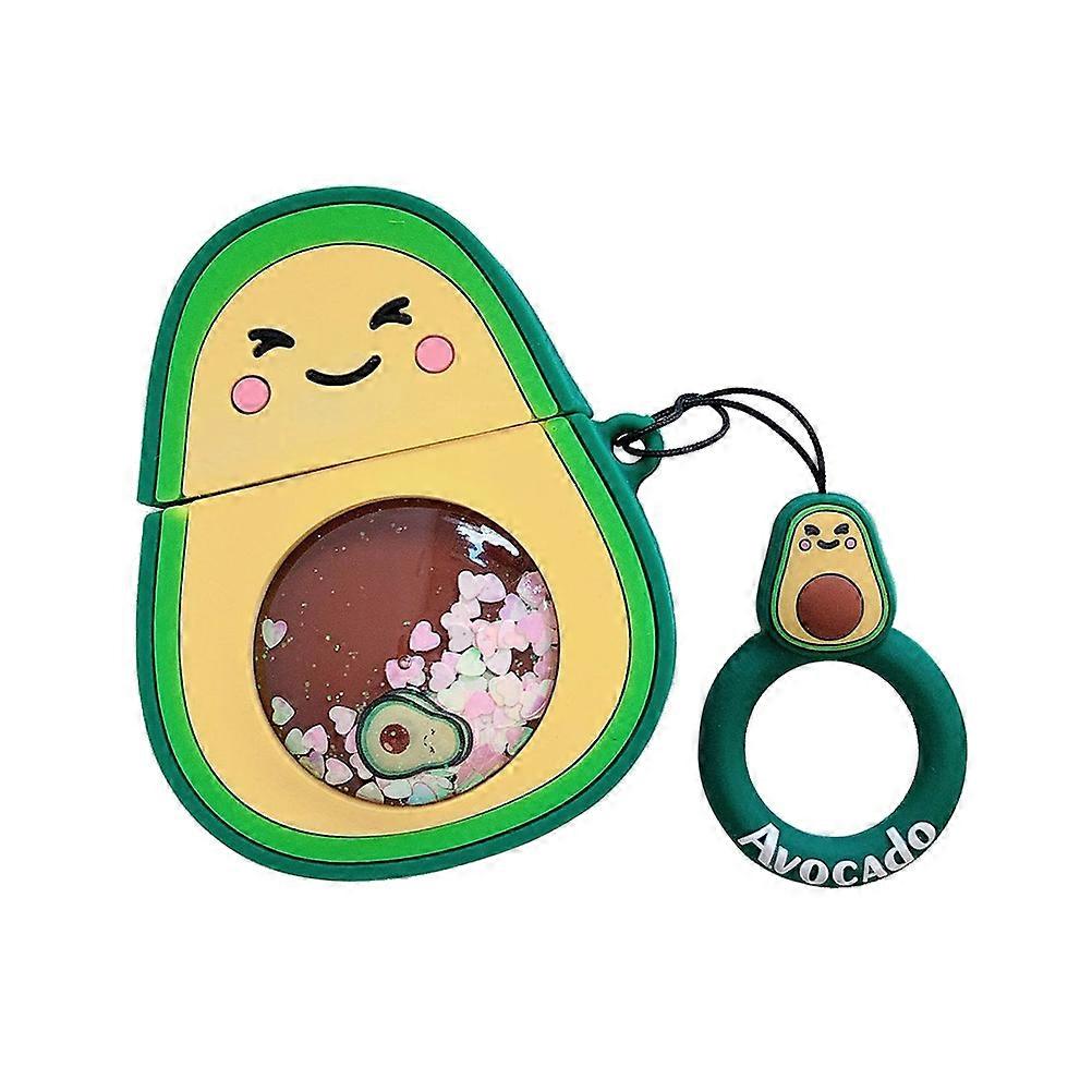 Headset Case Cover Fruit Design Earphone Case Protector Compatible for AirPods 1 2 Avocado Shape Daily Use 1Pcs