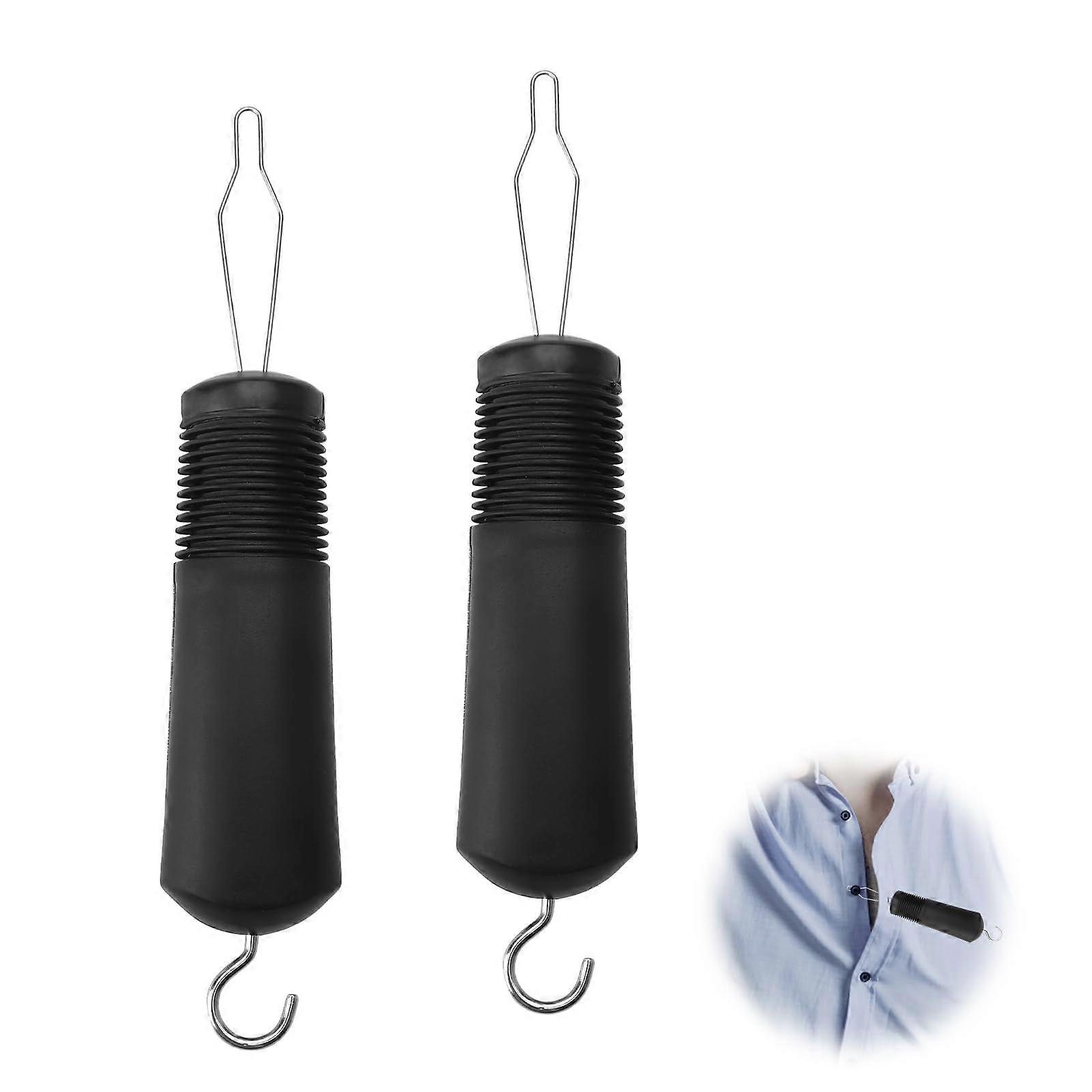 Seniors Aid Button Aid, 19 x 3.5 x 2.5 cm, One-Handed Dressing Tool for Trousers, Buttons, and Zips - Pack of 2
