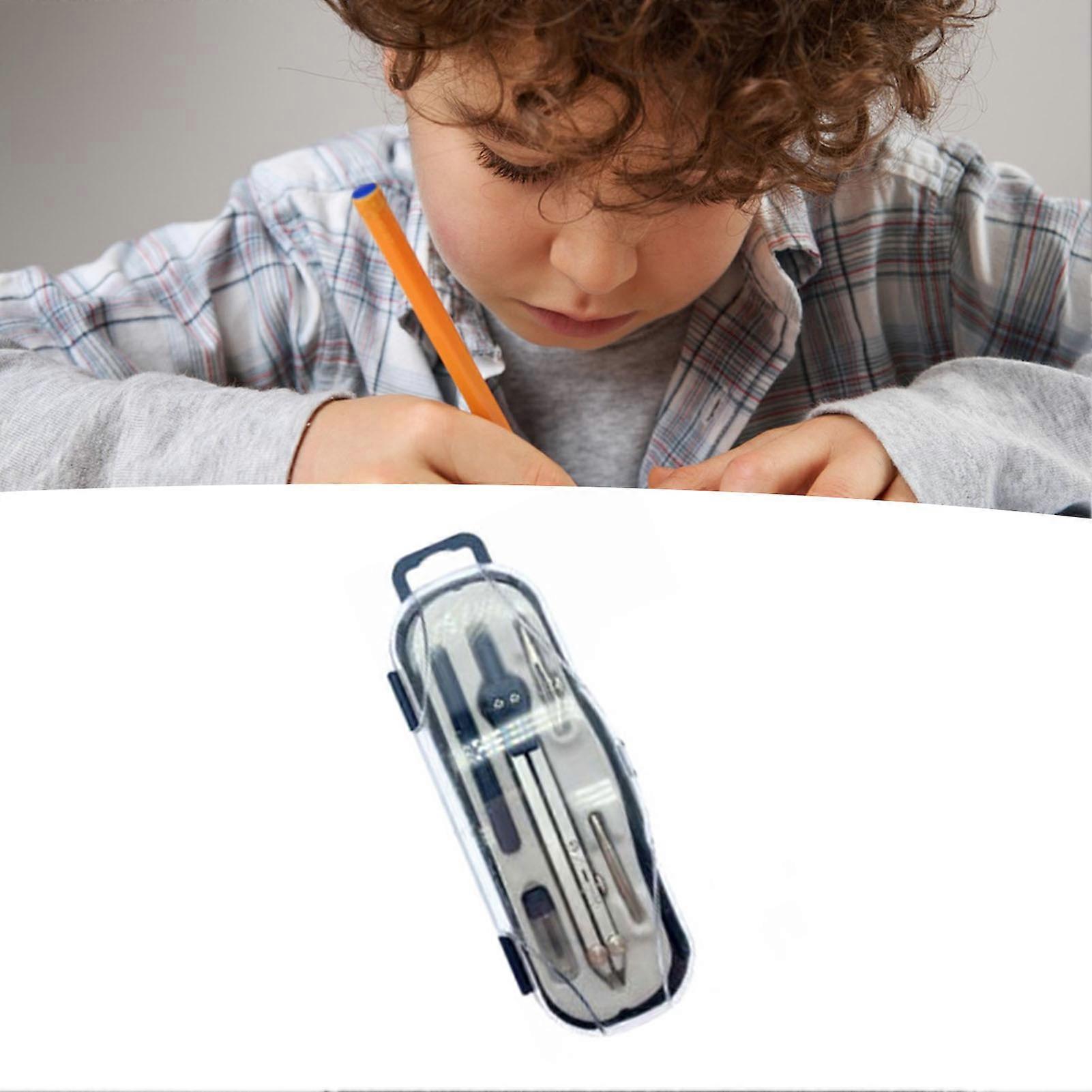 Geometry Compass Professional High Accuracy Portable Math Drawing Compass Set for School Office