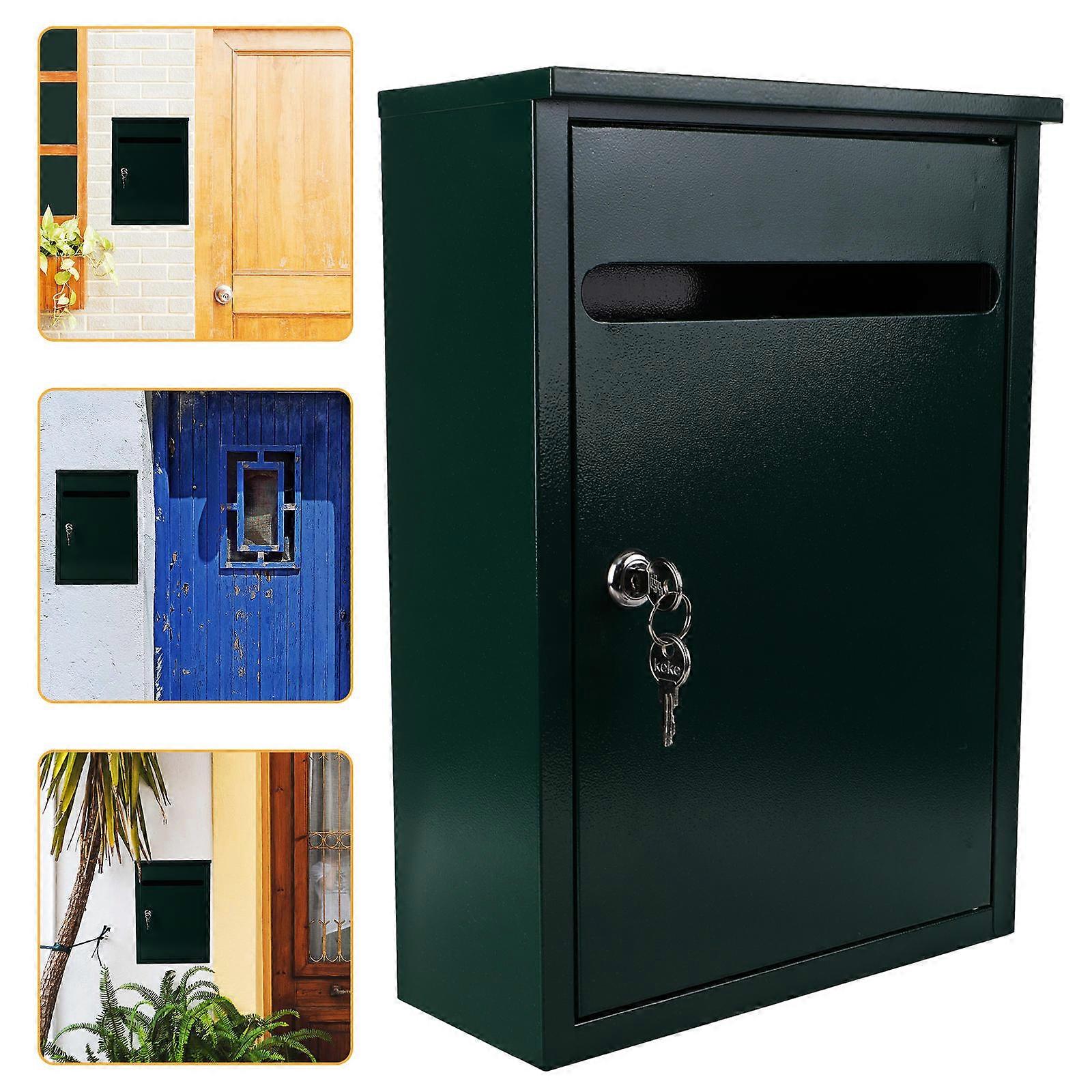 Lockable Wall Mount Mailbox Reusable Charcuterie Letter Storage Box for Suggestions Preventing Theft in Classrooms Public Spaces