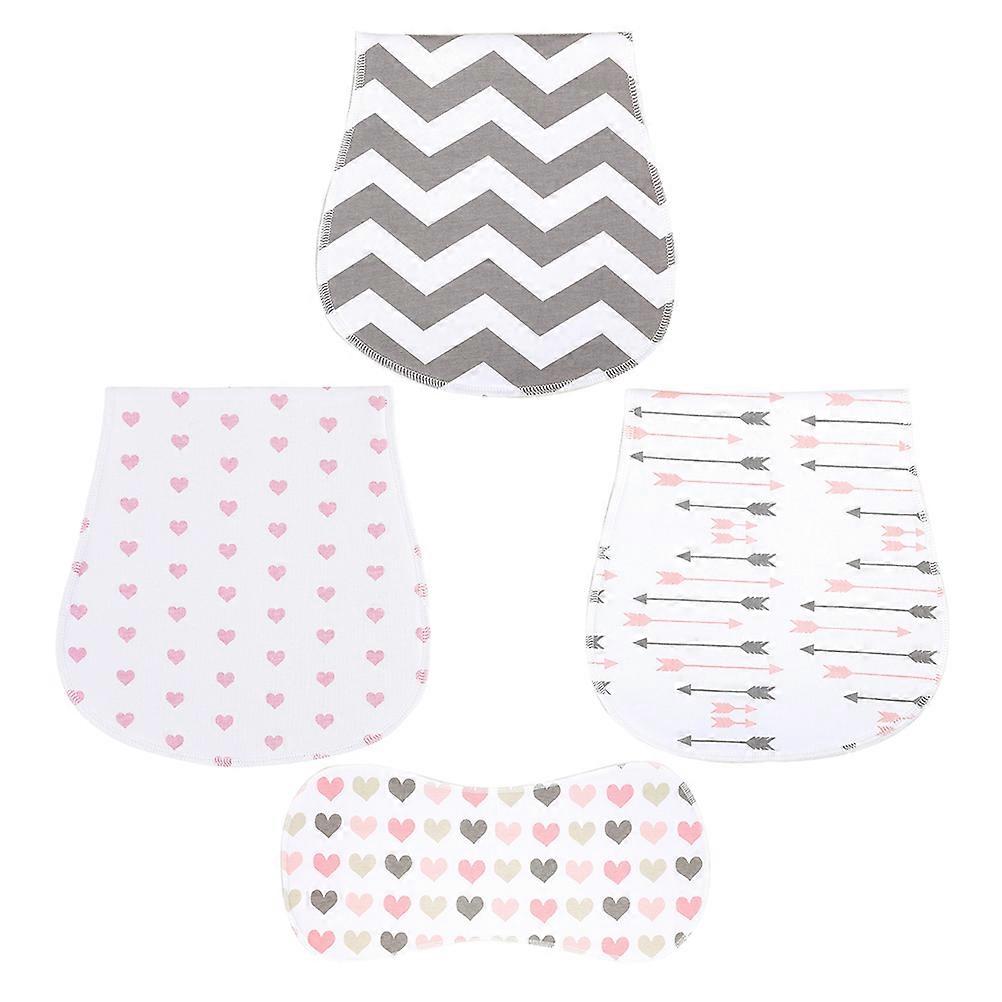 Baby Burping Towel Infant Burp Bib Protect Clothes Assorted Color Burping Time 4Pcs