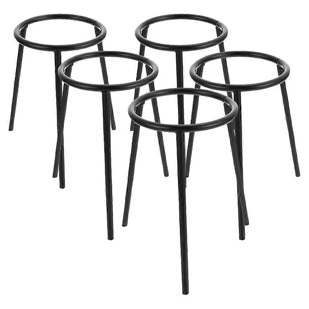 5Pcs Metal Lab Tripod Lamp Stand For Laboratory Use With Adjustable Height And Construction