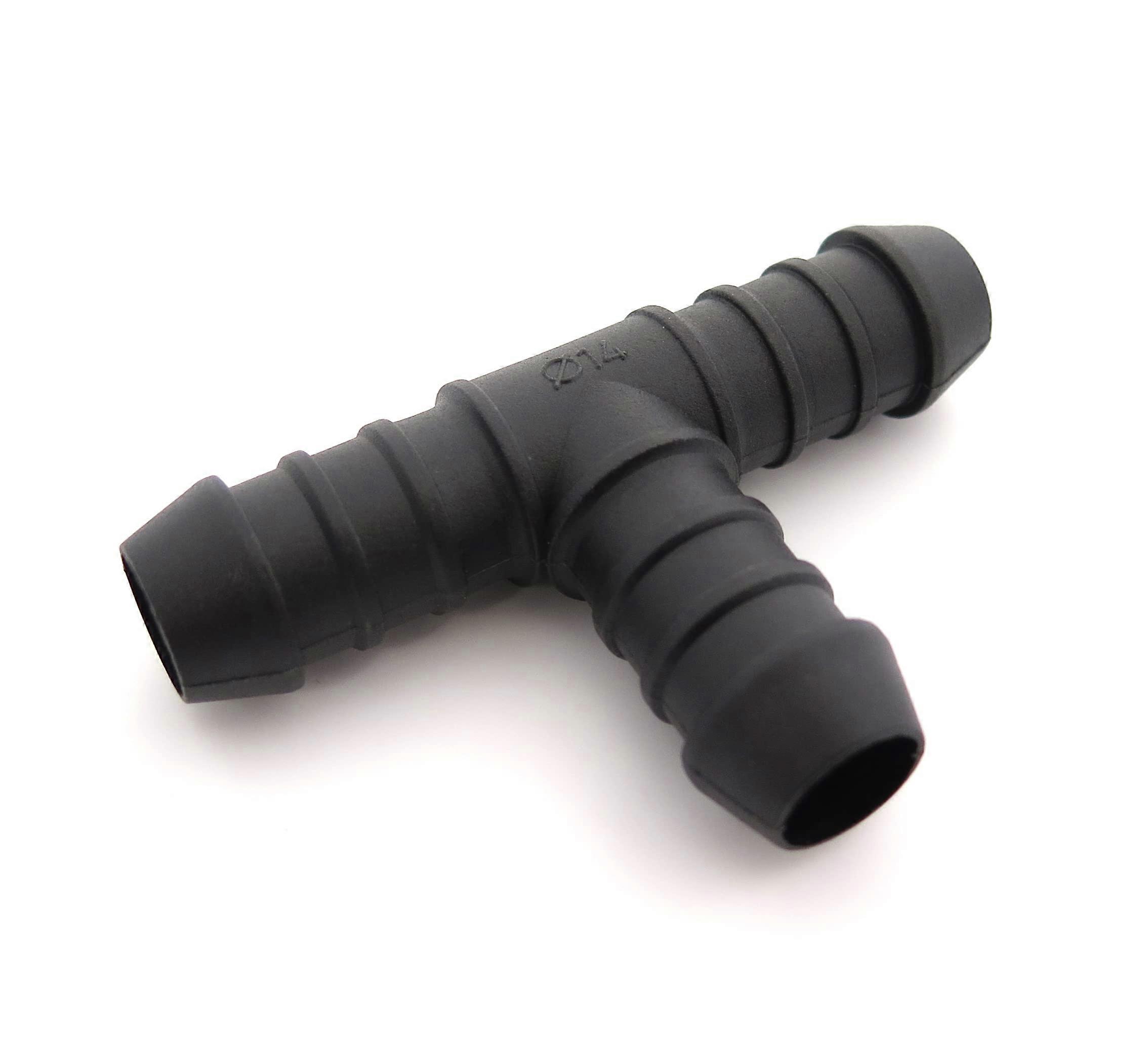 2x 14mm TPiece Splitter / Connector for Washer / Heater Hose, Tube or Pipe FIRST CLASS UK POSTAGE!