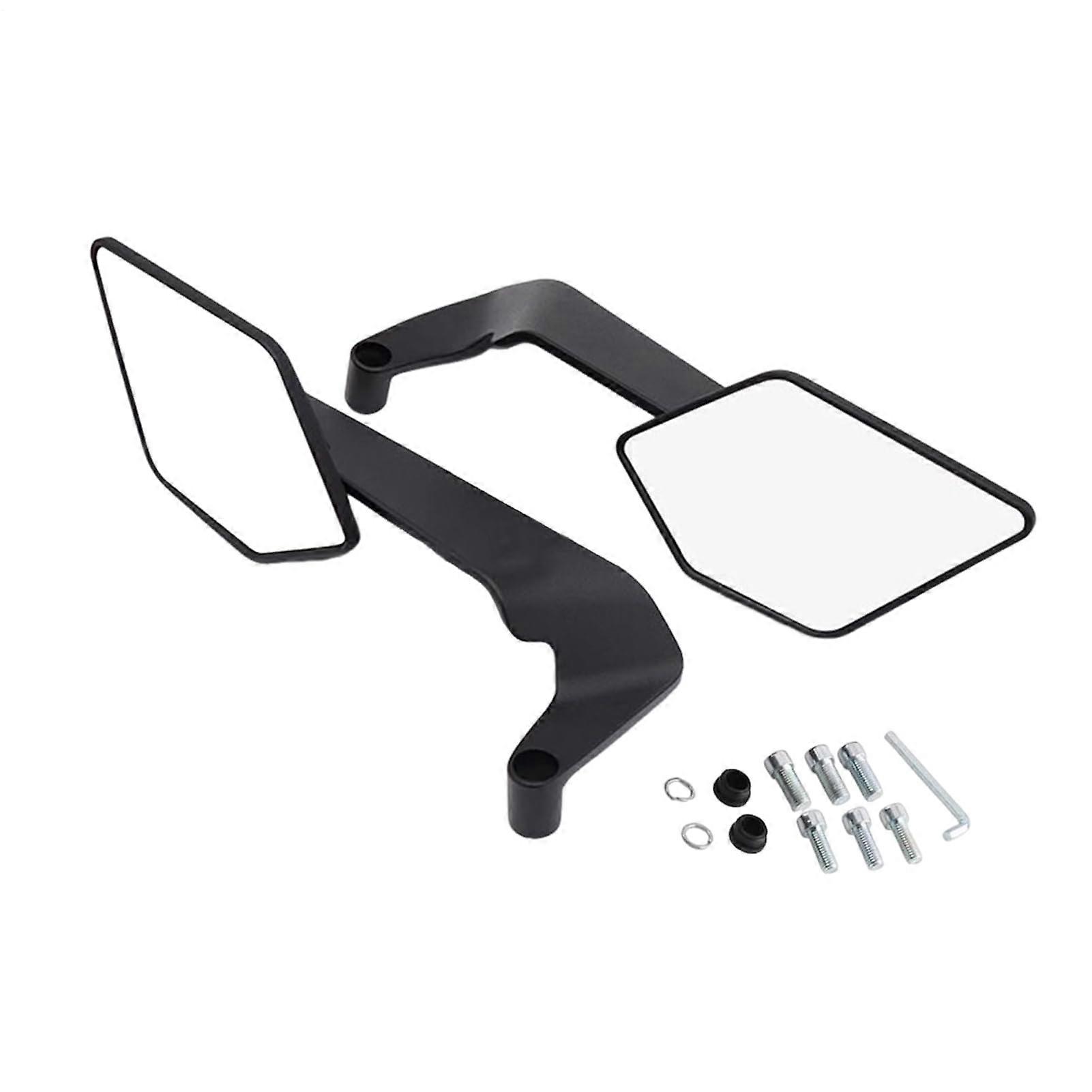 Motorcycle Handlebar Mirrors, 2-Piece Invisible Rearview Mirror Set, Adjustable Reflector Shells for Daily Rides and Adventures