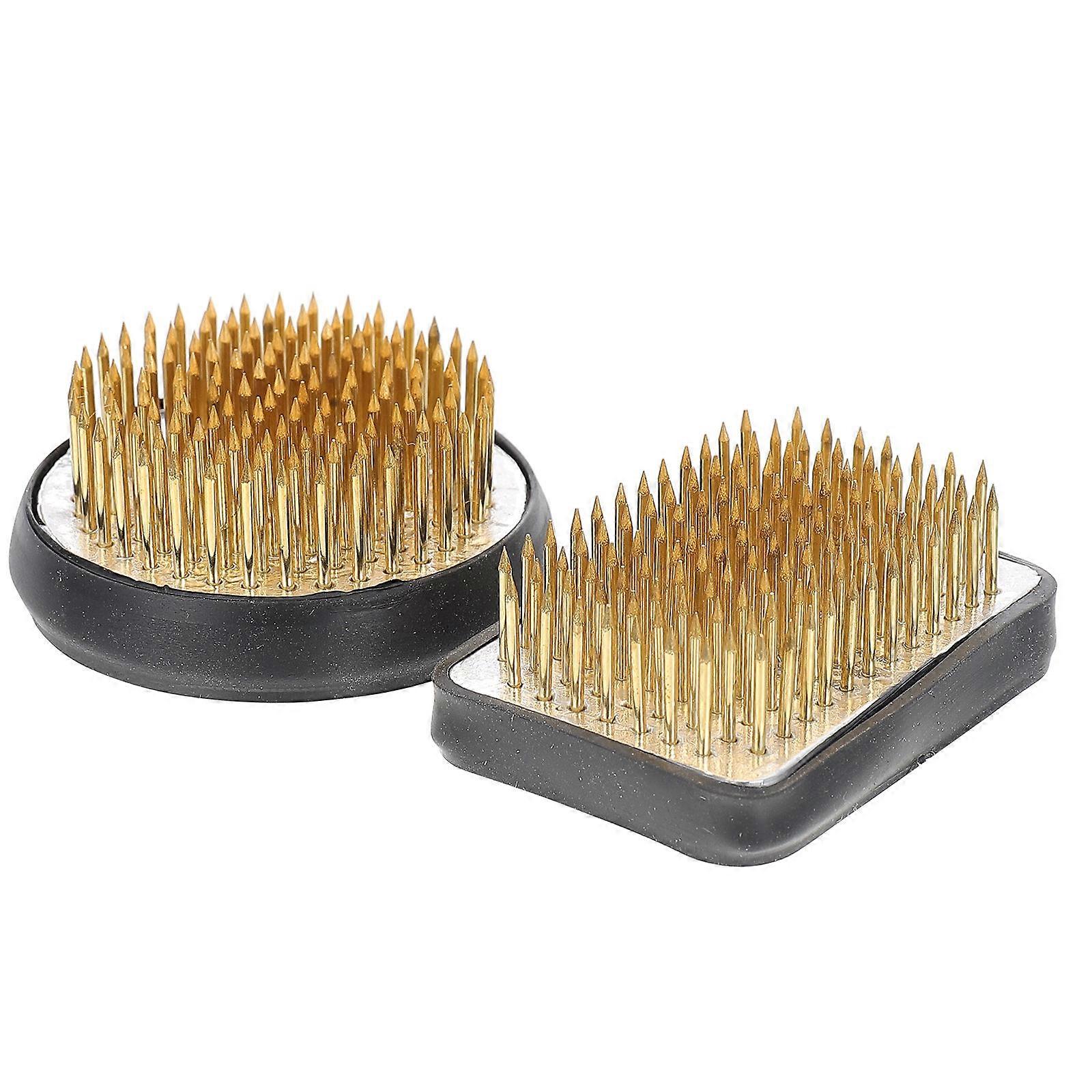 Floral Arrangement Holder with Dense Needle Design for Stable Fixation and DIY Use 2 Pcs Multi Color